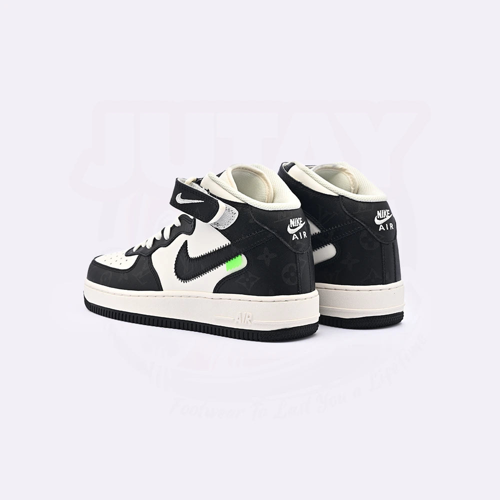 AIRFORCE 1 MIDS - BLACK WHITE