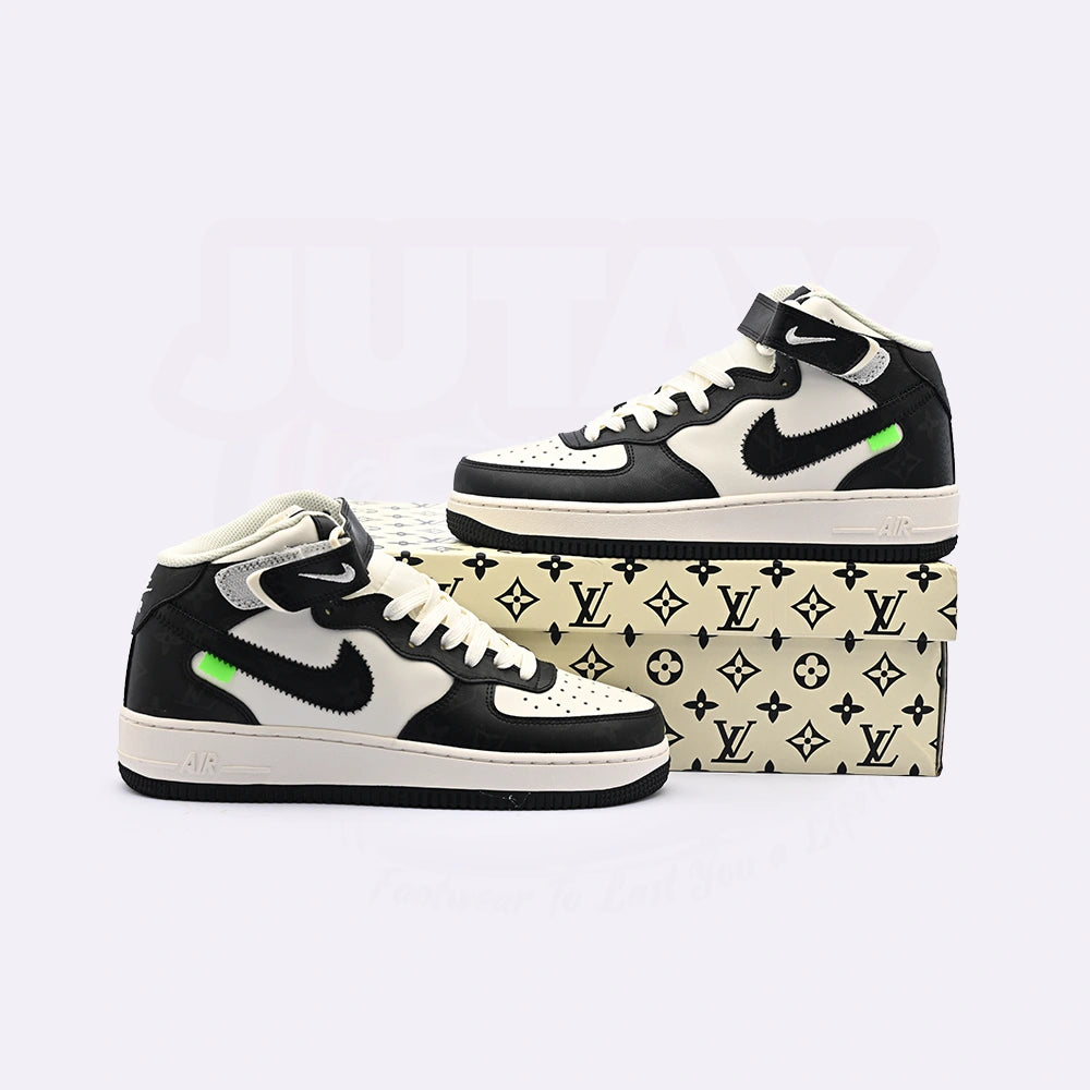 AIRFORCE 1 MIDS - BLACK WHITE