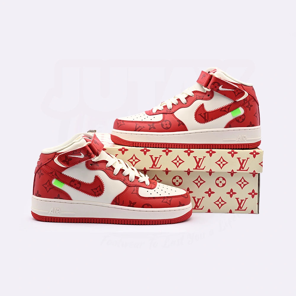 AIRFORCE 1 MIDS - WHITE RED