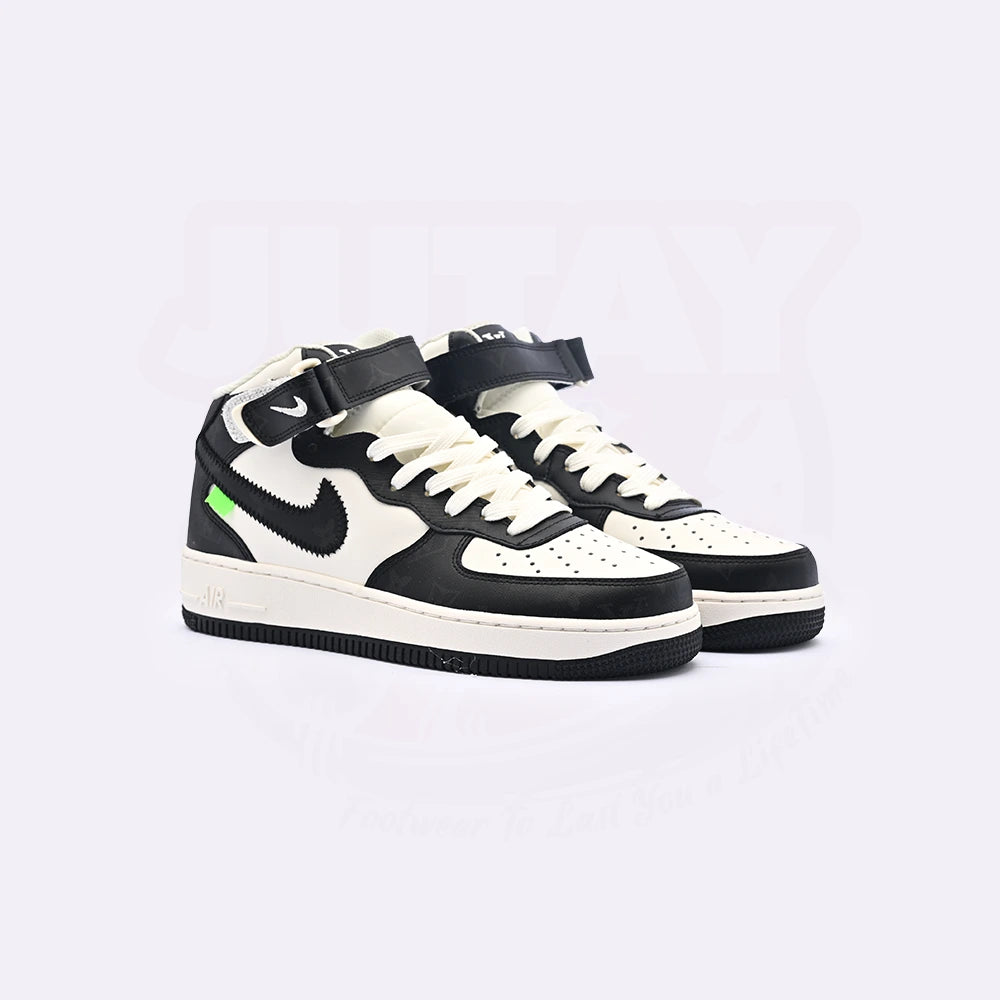 AIRFORCE 1 MIDS - BLACK WHITE