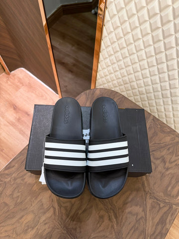 CLOUDFOAM SLIDES - STRIPES BLACK WHITE