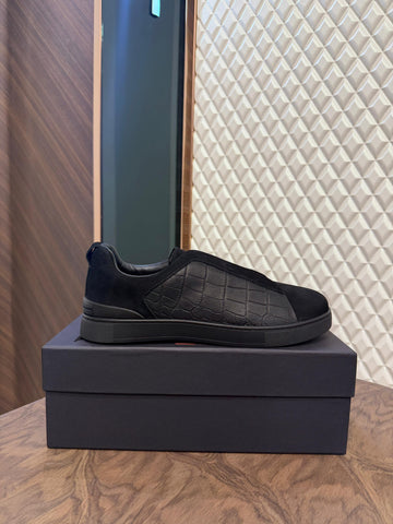 ZEGN TRIPLE STITCH - BLACK (SUEDE)
