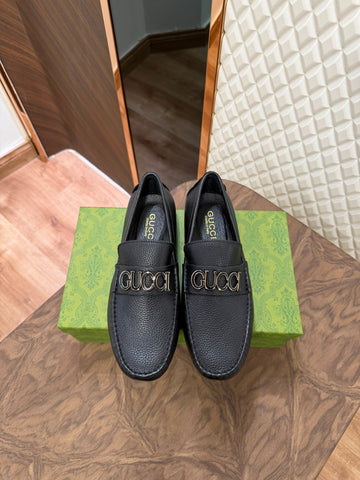 GUCC LEATHER LOAFER - BLACK (SA038)