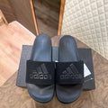 CLOUDFOAM SLIDES - ADI LOGO BLACK (SUEDE)
