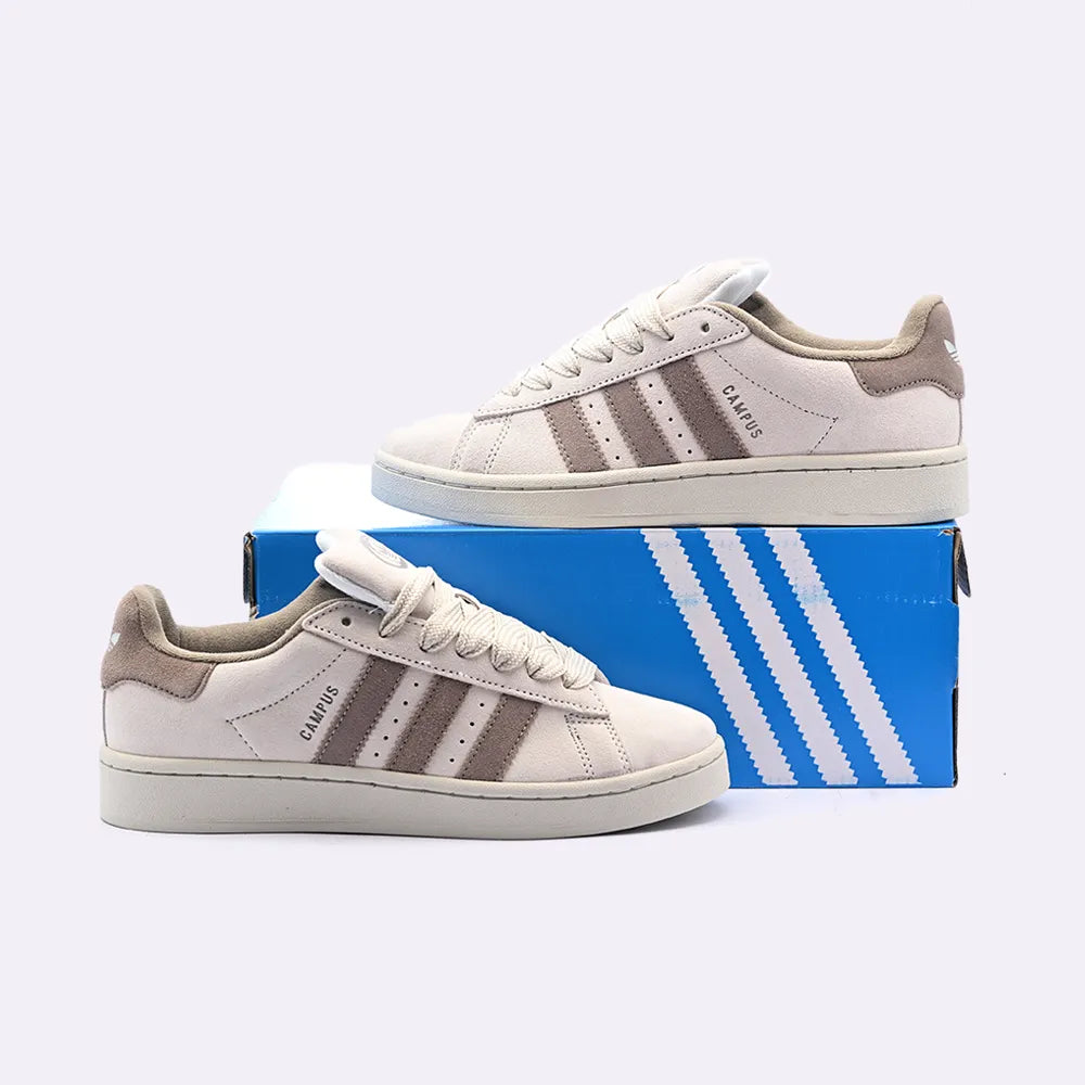 Campus Chalk White Brown Shoes For Men