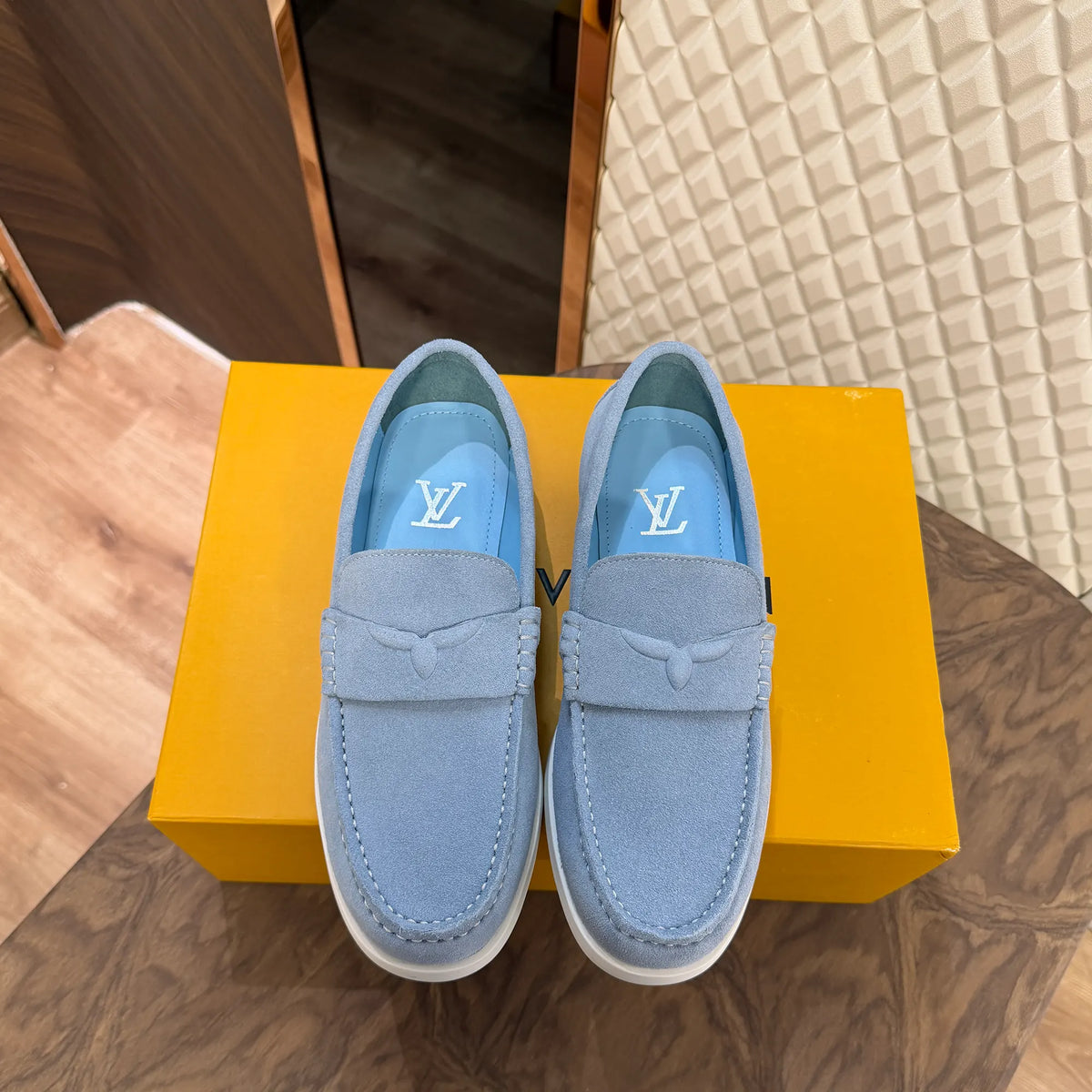 Croise Major Loafer Blue Real Suede For Men