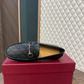 GUCC LEATHER LOAFER - BLACK (ALL EMBOSSED G006)