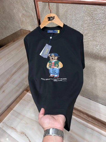 Polo Bear T-shirt - Black (JU 123)