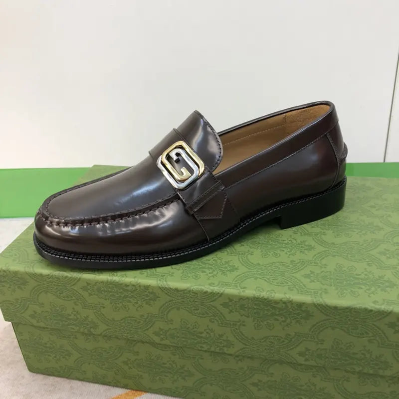 GG BUCKLE LOAFER - BROWN