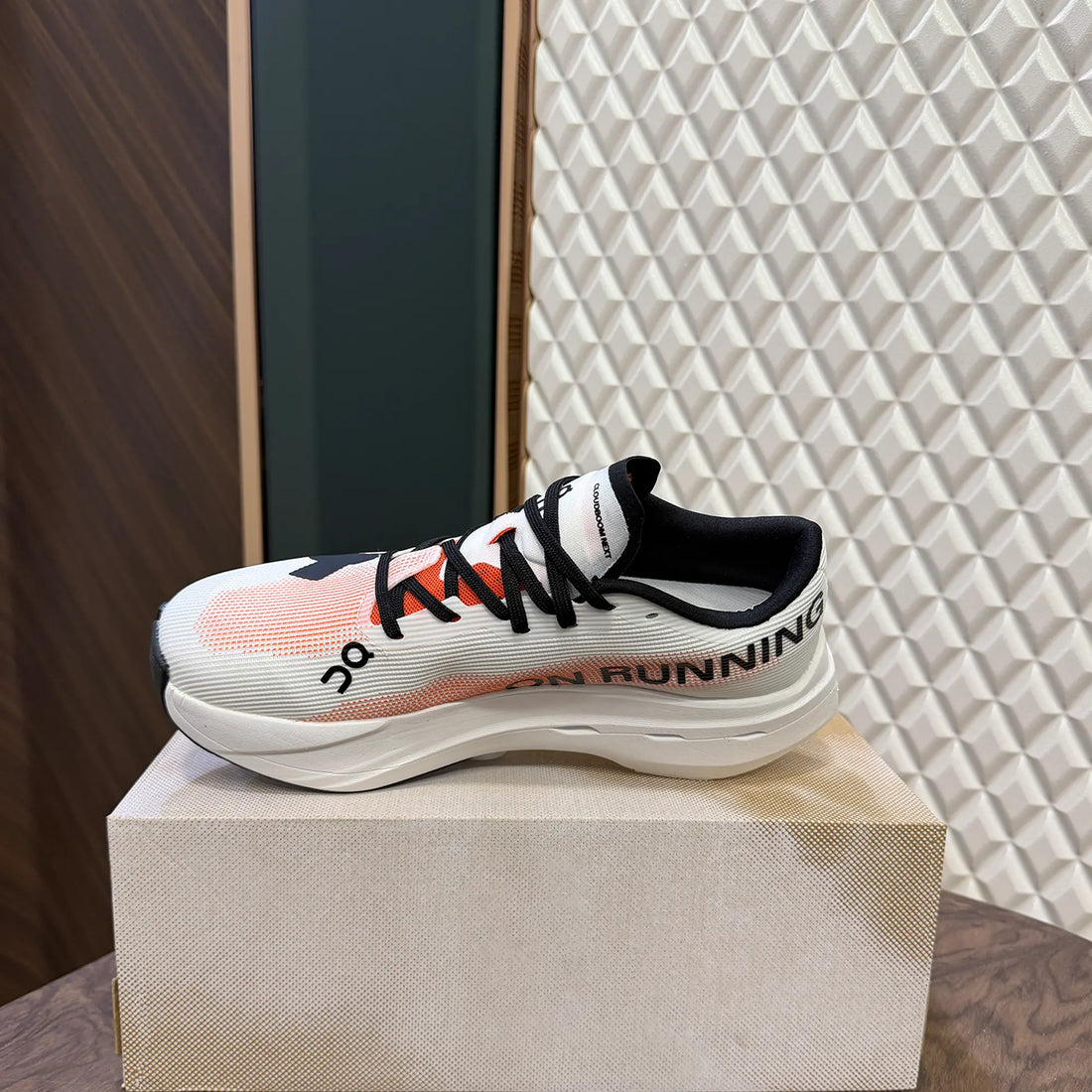 On Cloudboom Volt Ivory Sunstone Runners For Men