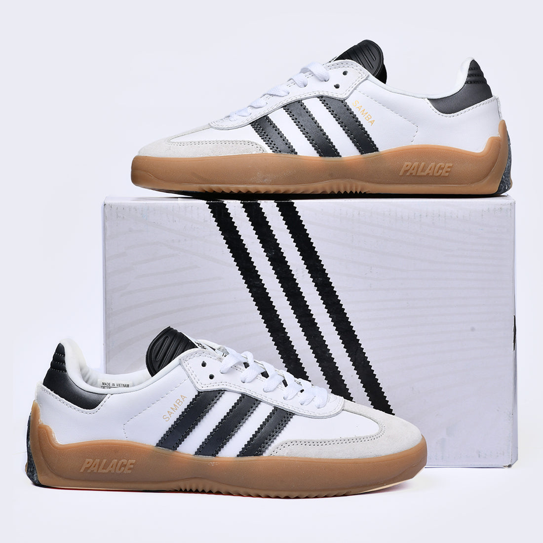 Palace Puig Samba White Black Shoes For Men