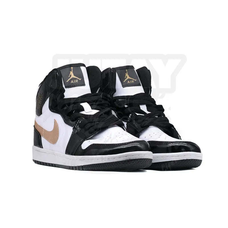Aj 1  HIGHS - PATENT BLACK GOLD
