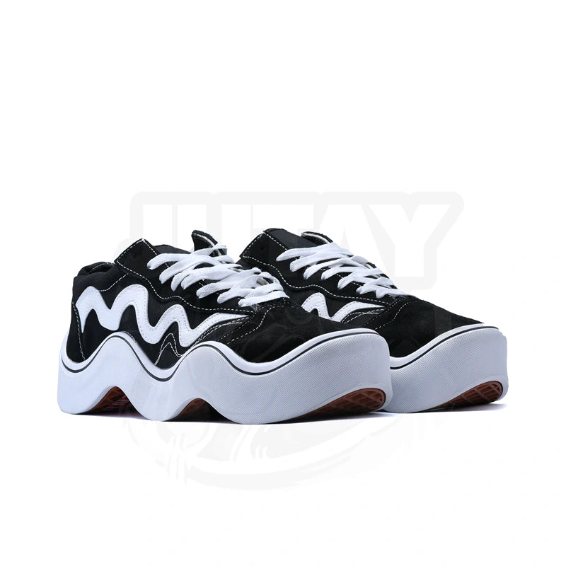 WAVY BLACK &amp; WHITE Shoes For Men &amp; Women